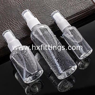 Porcellana Fabbricante Fine Clear Empty 30ml 50ml 60ml 100ml PET Mist Spray Bottle For Alcohol Gel Sanitizer per le mani fornitore