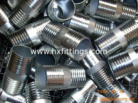 1/2-8carbon steel double thread bread barrel hose nipple/pipe nipple