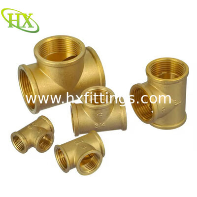 Brass tee pipe fittings with female BSP/NPT thread available in size 1/2" 3/4" 1" for low pressure . 