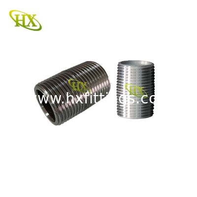 Nippli corti senza saldatura zincati 1/2-8 in acciaio con filettatura NPT