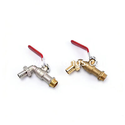 Rubinetto in ottone per lavatrice a parete con filettatura 1/2 BSP/NPT moderna OEM all'ingrosso nichelato | Durevole e a prova di perdite